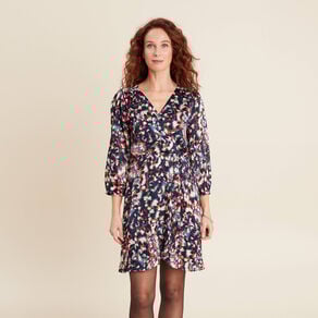 robe portefeuille fluide noir femme Robe portefeuille fluide noir femme