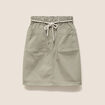 Jupe droite r&eacute;versible gris femme