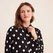 Chemise fluide manches longues noir femme