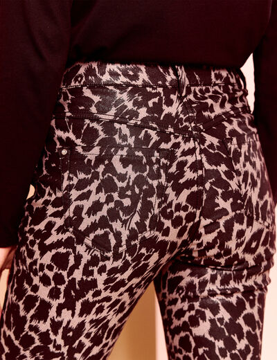 Pantalon ajusté réversible noir femme