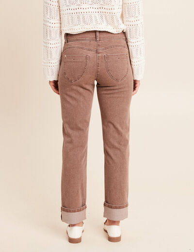 Jean standard marron clair femme