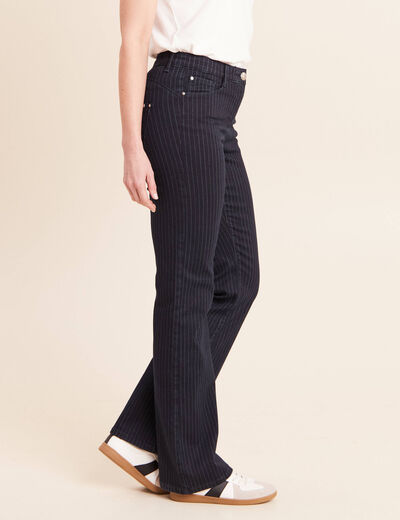 Pantalon magique L'Unique coupe bootcut bleu fonc&eacute; femme