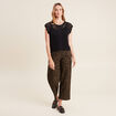 Débardeur macramé noir femme