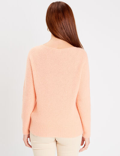 Pull manches longues rose clair femme
