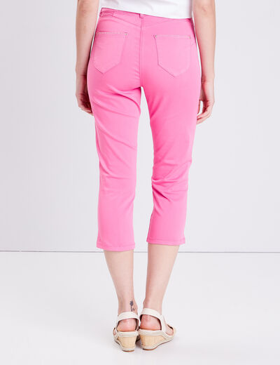 Pantacourt ajusté rose fushia femme