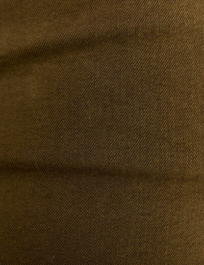 Pantalon léger taille standard 7/8ème vert kaki femme