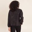 Pull col rond manches longues marron femme