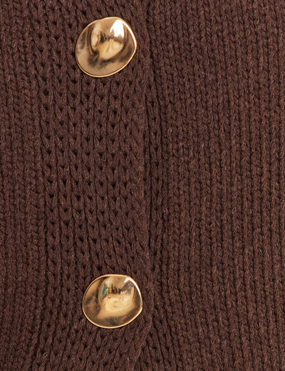 Gilet sans manches marron foncé femme