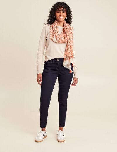 Jean magique Le L&eacute;ger coupe ajust&eacute;e denim brut femme
