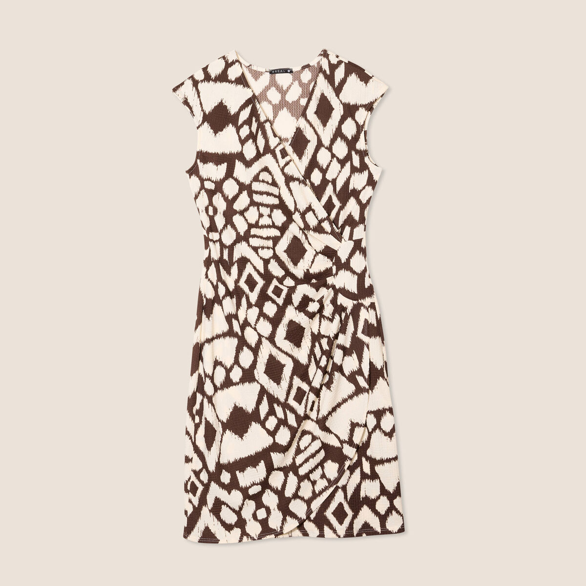 Robe ajustée courte marron femme