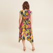 Robe longue évasée sans manches multicolore femme