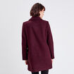 Manteau &eacute;vas&eacute; boutonn&eacute; noir femme