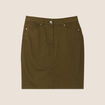 Jupe droite vert olive femme