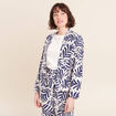 Veste manches longues doubl&eacute;e blanc femme