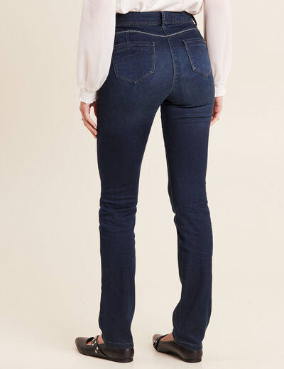 Jean droit denim brut femme