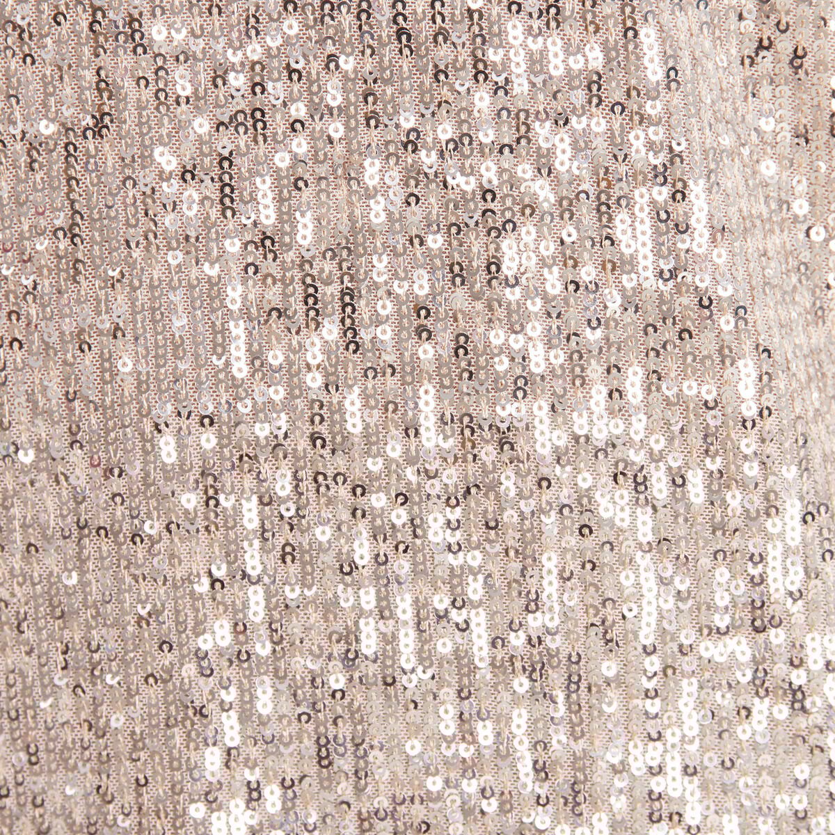Robe évasée sequins couleur or femme