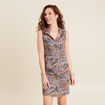Robe droite réversible taupe femme