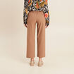 Pantalon large 7/8ème marron femme