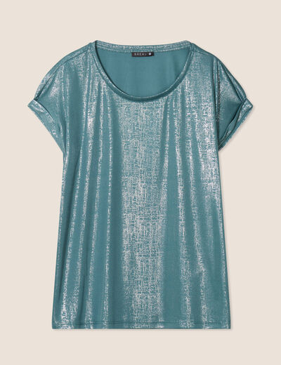 T-shirt manches courtes vert femme
