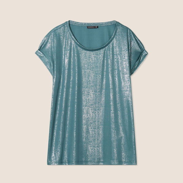 T-shirt manches courtes vert femme