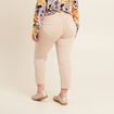 Jean coupe droite 7/8&egrave;me denim beige femme
