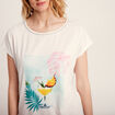 T-shirt manches courtes ecru femme
