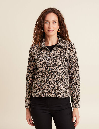 Veste droite doublée noir femme