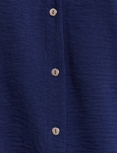Chemise à manches longues bleu marine femme