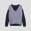 Pull manches longues blanc femme