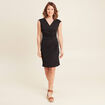 Robe courte ajustée noir femme