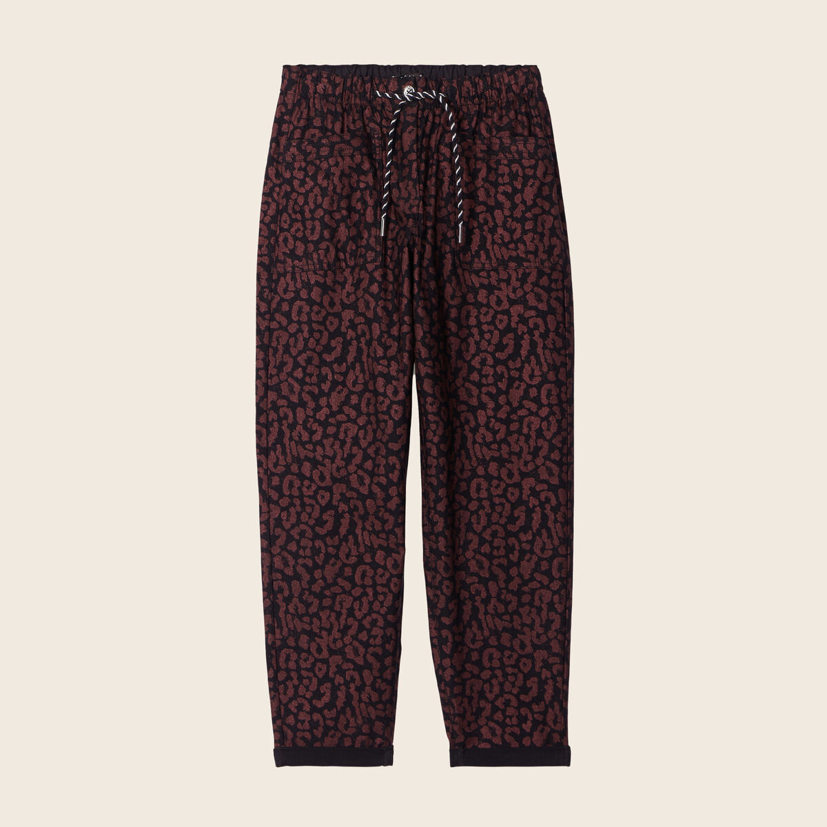 Pantalon décontracté prune femme
