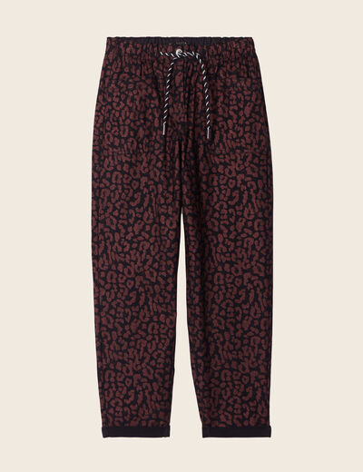 Pantalon décontracté prune femme