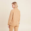 Veste boutonnée en jean marron clair femme