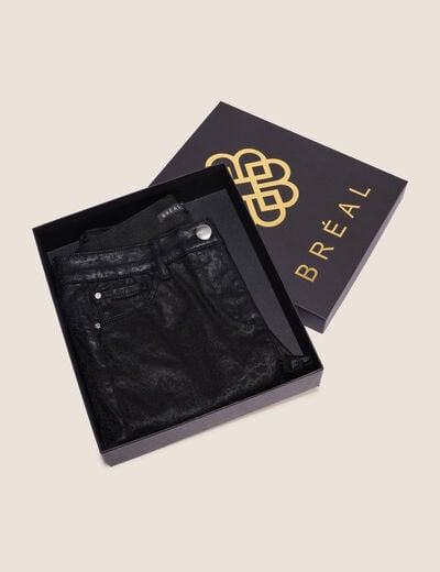Pantalon magique L'Unique coupe ajust&eacute;e noir femme