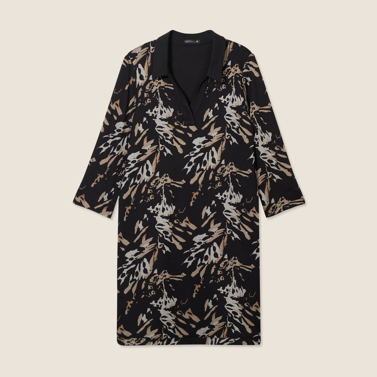 Robe droite réversible noir femme