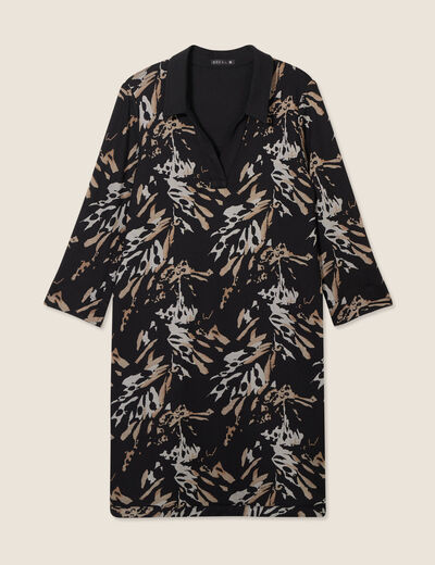 Robe droite réversible noir femme