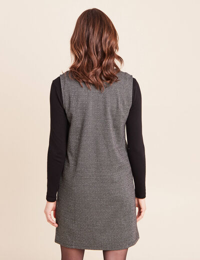 Robe chasuble gris femme