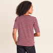 T-shirt col bateau rose femme