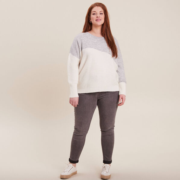 pull manches longues gris femme Pull manches longues gris femme