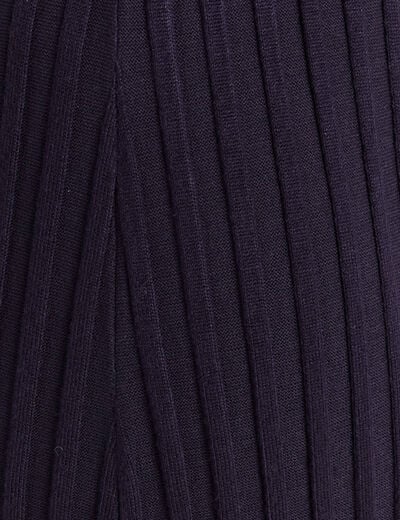 Jupe en maille bleu marine femme