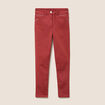 Pantalon coupe ajust&eacute;e taille haute orange fonc&eacute; femme