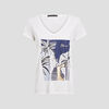 T shirt manches courtes ecru femme