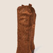 Bottes western brod&eacute;es marron femme