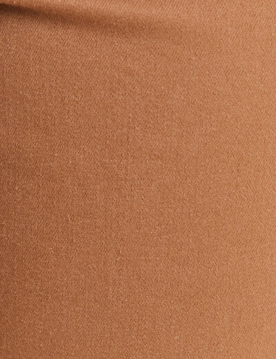 Bermuda ajusté ceinturé taupe femme