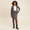 Veste droite r&eacute;versible noir femme