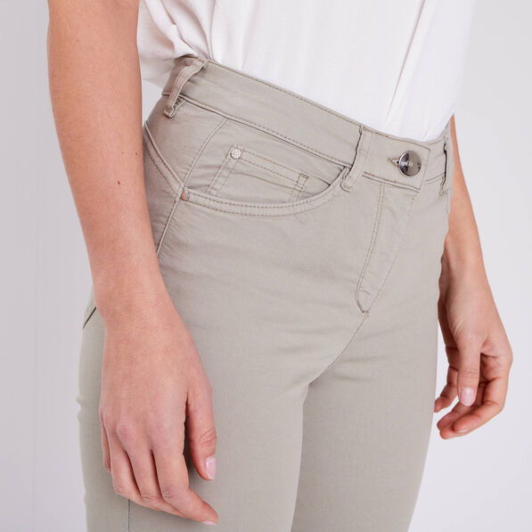 Pantalon léger taille standard 7/8ème vert clair femme