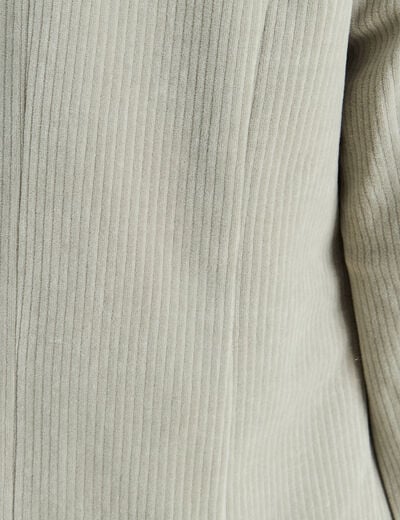 Veste tailleur velours vert clair femme