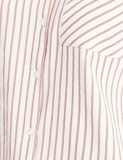 Chemise sans manches col chemise fluide taupe femme