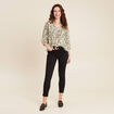 Blouse manches 3/4 ecru femme