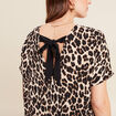 Blouse fluide manches 3/4 creme femme